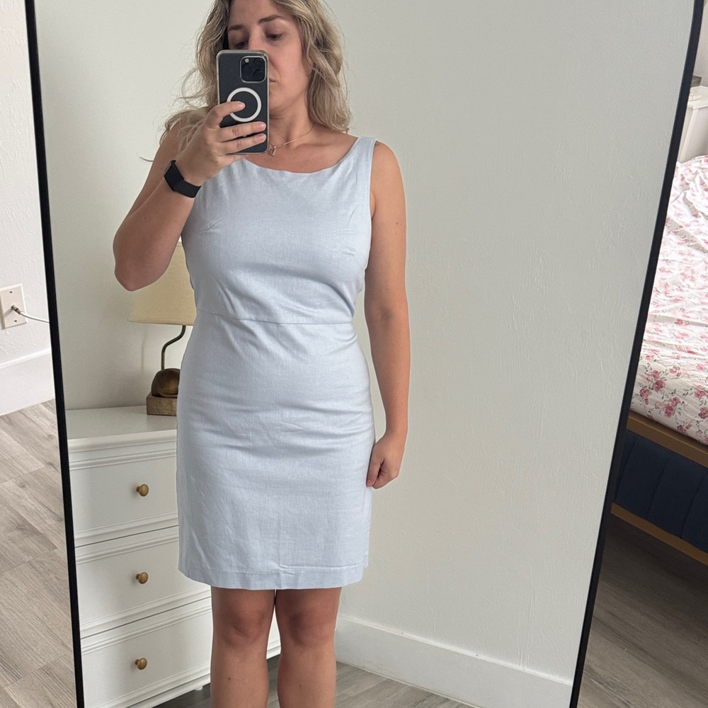 Banana Republic Linen Blend Light BlueMini Dress